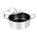 Brentwood B-DUH24L 5-quart 3-ply stainless steel hybrid nonstick Dutch oven