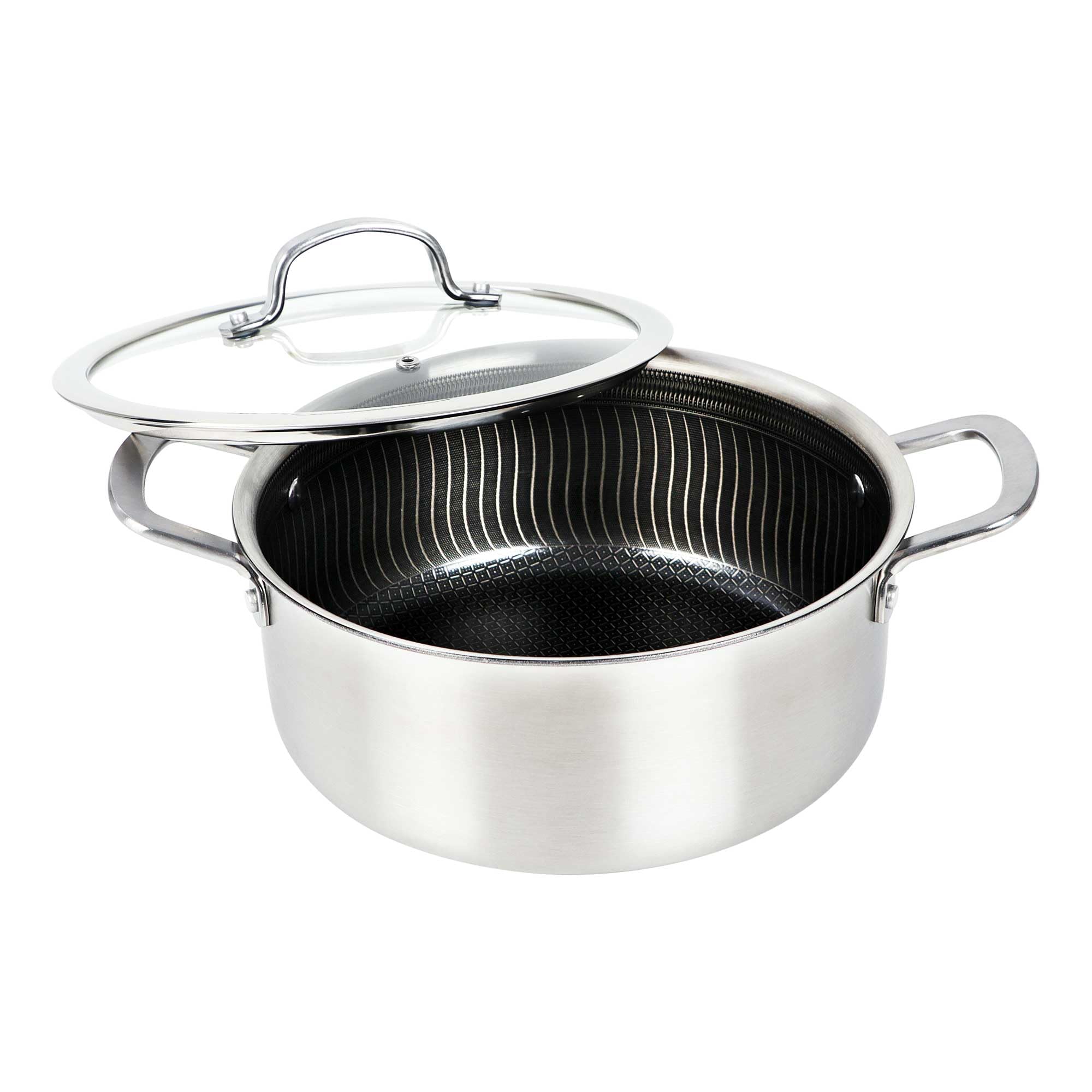 Brentwood B-DUH24L 5-quart 3-ply stainless steel hybrid nonstick Dutch oven