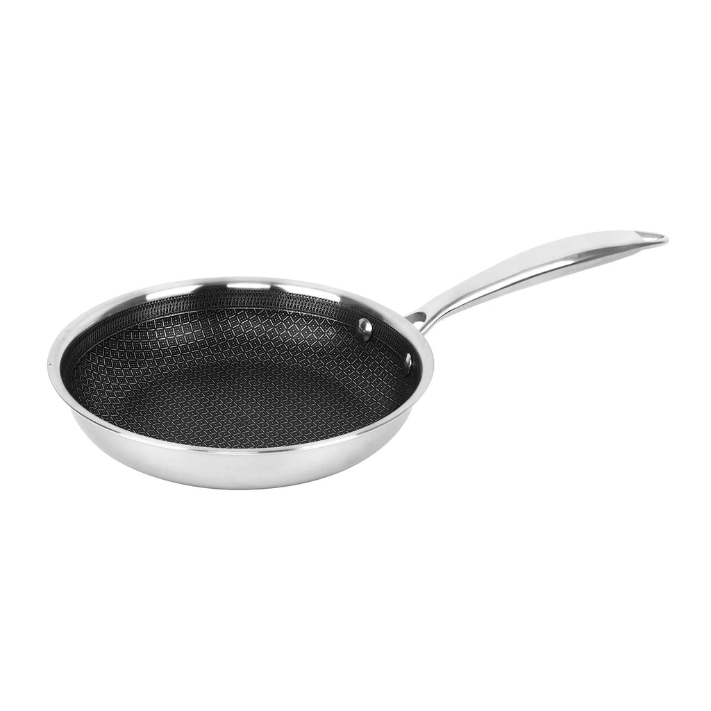 Brentwood B-FH20 3-ply stainless steel hybrid non-stick 8-inch frying pan