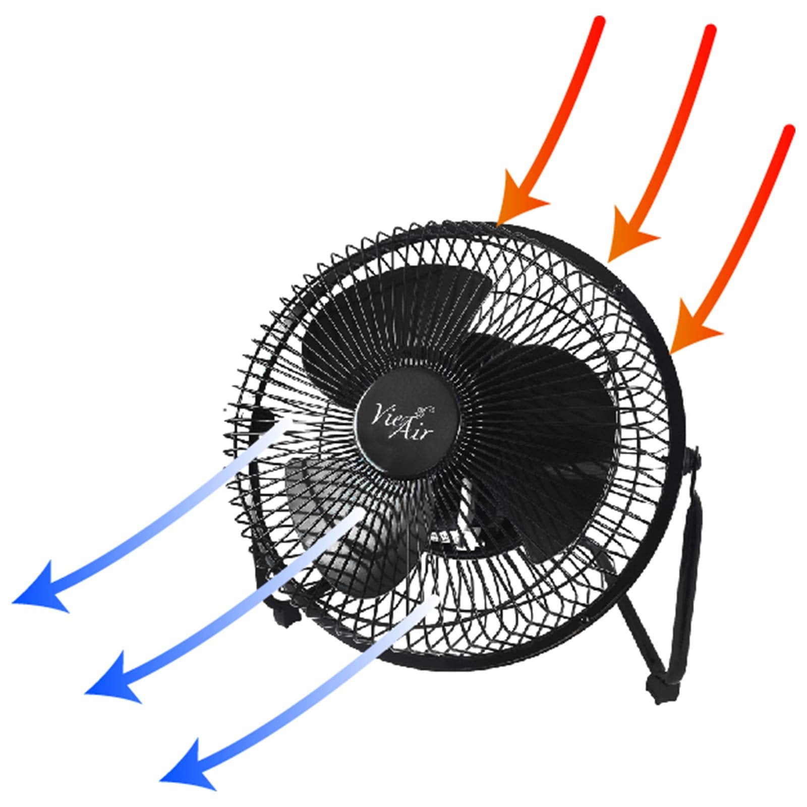 Vie Air High Velocity Floor Fan – 3-Speed All-Metal Industrial Air Circulator for Garage, Workshop, Gym & Home