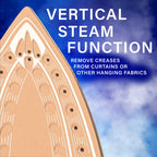 Brentwood MPI-69BKRG 1200W Ceramic Non-Stick Steam Iron with Vertical Steam & Self-Clean - Rose Gold