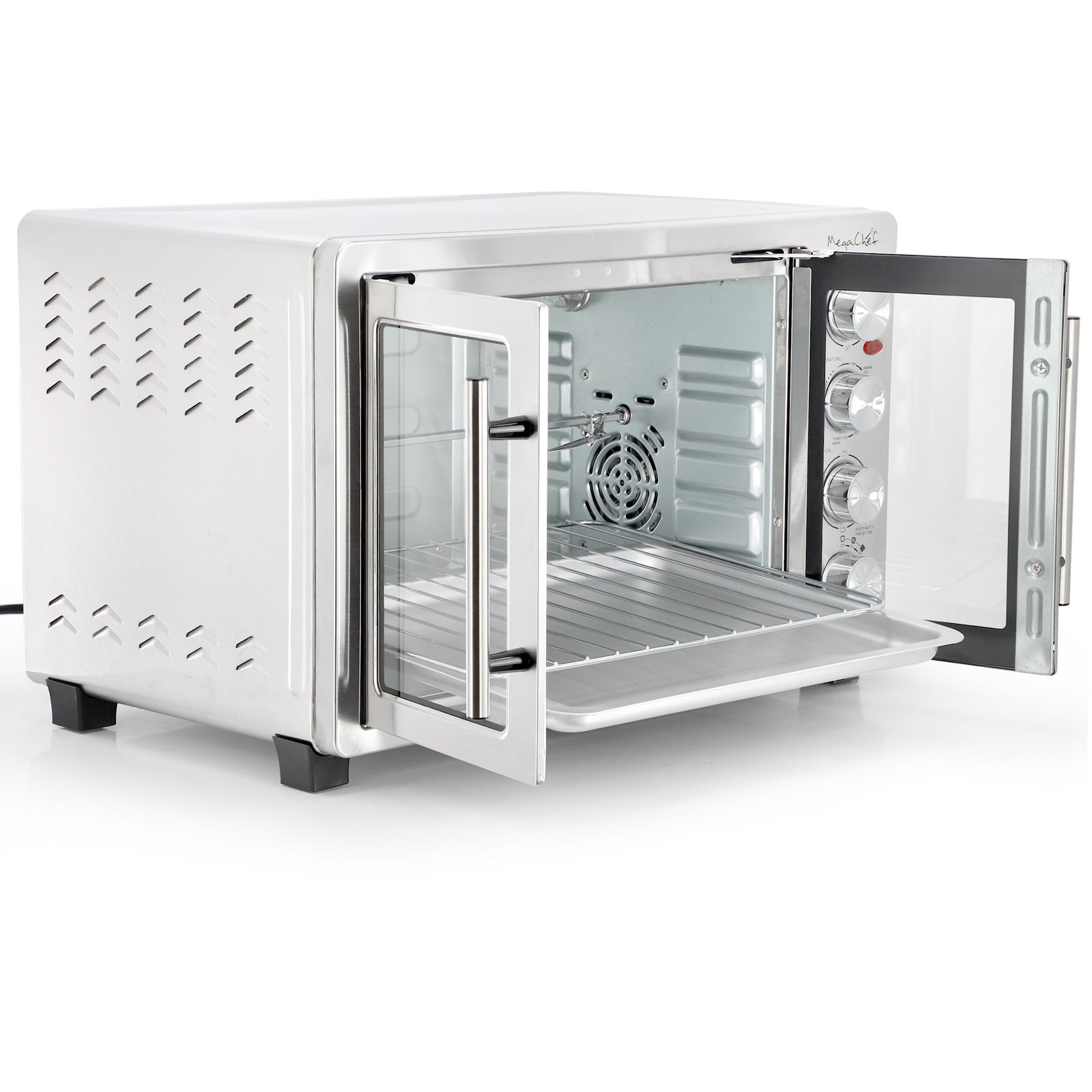 MegaChef 47-Quart French Door Rotisserie Convection Countertop Oven