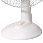 Brentwood Kool Zone F-12DW 12 Inch 3-Speed Oscillating Desk Fan - White, 32W