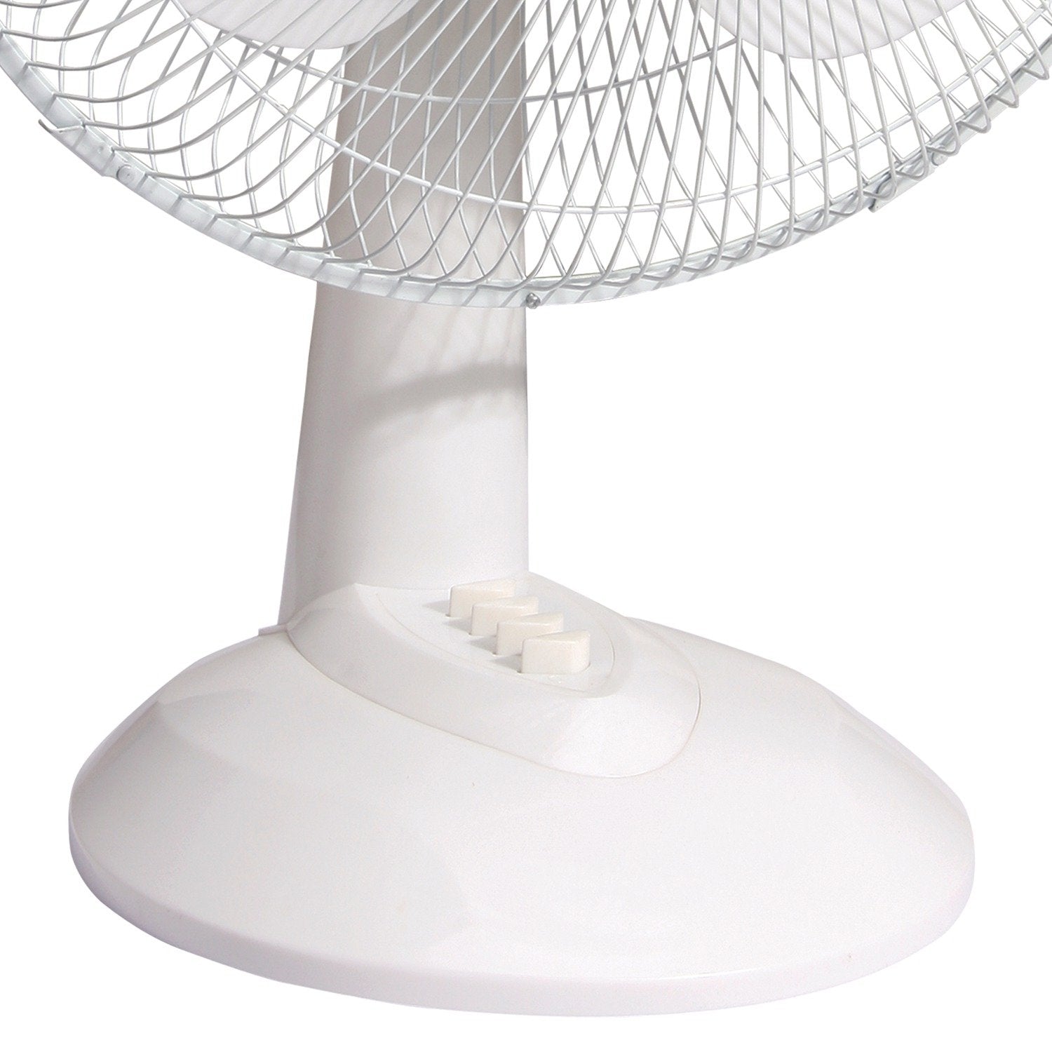 Brentwood Kool Zone F-12DW 12 Inch 3-Speed Oscillating Desk Fan - White, 32W