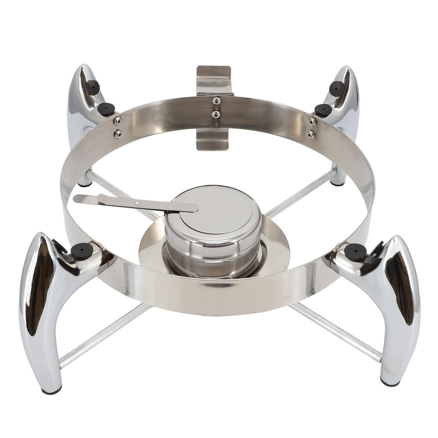 MegaChef MG-430602 6.3-Quart Round Stainless Steel Chafing Dish with Hinged Lid and Window