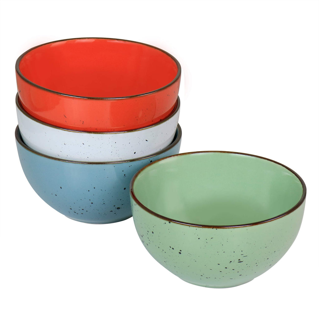 Elama Evelynn 20-Piece Mix & Match Stoneware Dinnerware Set – Assorted Colors Service for 4