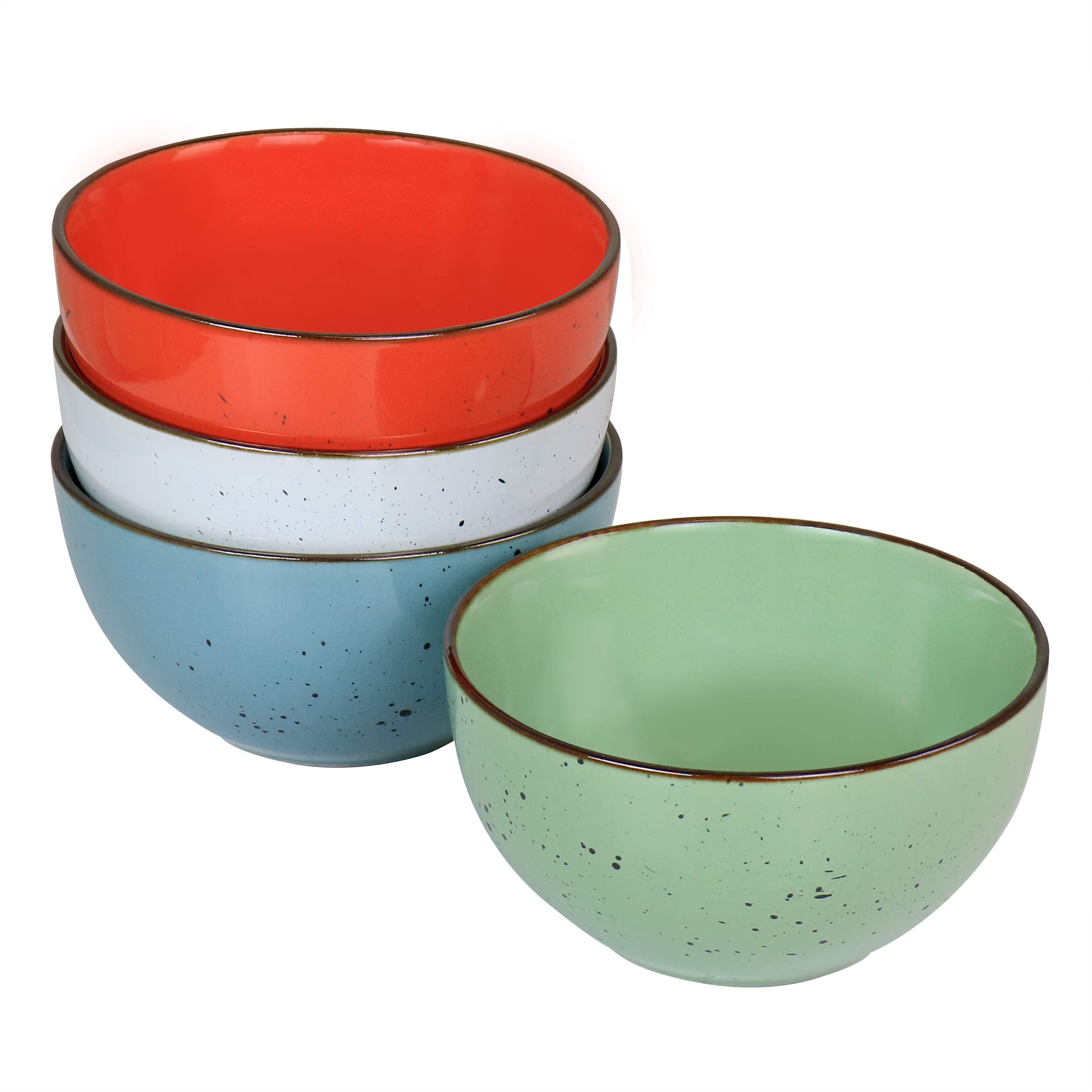 Elama Evelynn 20-Piece Mix & Match Stoneware Dinnerware Set – Assorted Colors Service for 4