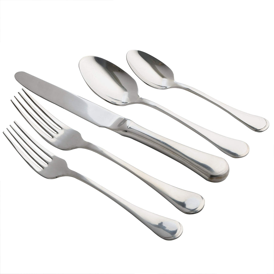 Gibson Home Classic Manchester 70080.20 20-Piece Flatware Set, Service for 4, Mirror-Polished Stainless Steel, Hollow-Handle Knives, Gift Box