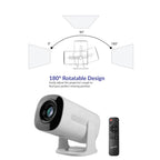 SuperSonic SC-92P Smart WiFi Streaming Projector with Bluetooth 5.3 and Aurora Light Effect - White