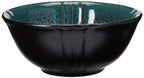 Elama Mystic Waves 16-Piece Stoneware Dinnerware Set – Turquoise Service for 4