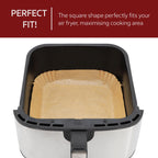 MegaChef 125-Pack Air Fryer Parchment Paper Liners – 8" Square Disposable Sheets for 5–8 Qt Baskets