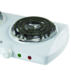 Brentwood TS-368 1500W Electric Double Burner – White Portable Countertop Cooktop