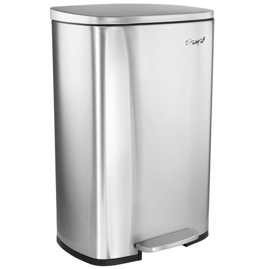 13 gallon stainless steel step trash can with foot pedal