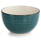 Elama Gia 24 Piece Stoneware Dinnerware Set (Dark Green)