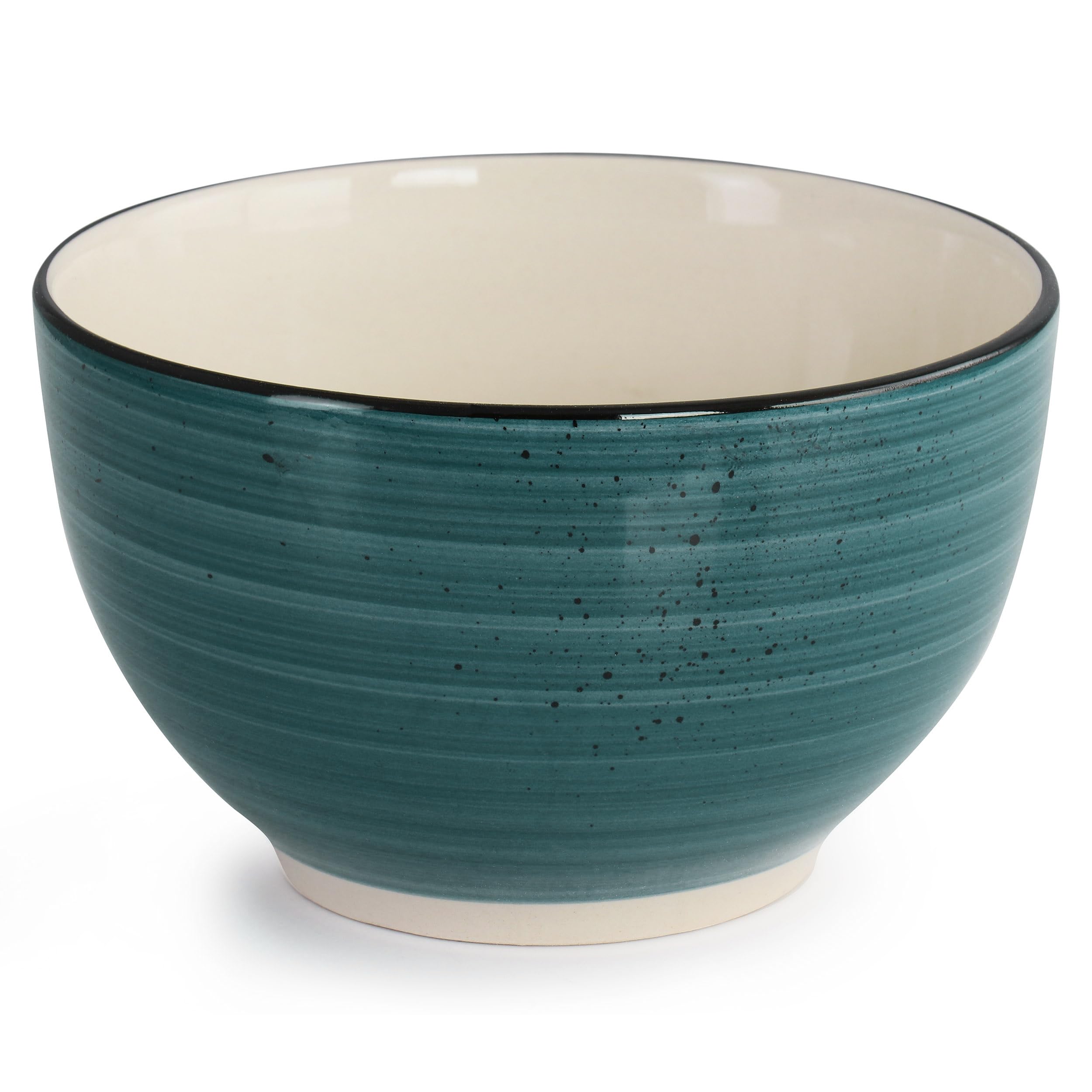 Elama Gia 24 Piece Stoneware Dinnerware Set (Dark Green)