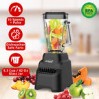 Brentwood Select JBS-500BK 500W 10-Speed Countertop Blender with 42oz Glass Jar, Black - Pulse Button, Dishwasher-Safe Parts