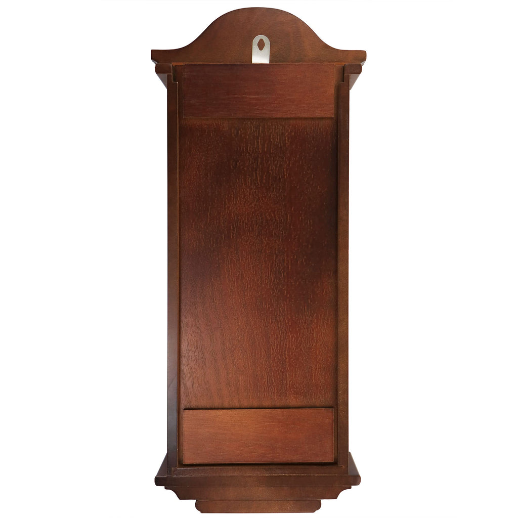 Bedford Clock Collection Jacob 22.75" Mahogany Chiming Pendulum Wall Clock – Quartz Westminster Chimes with Swinging Pendulum & Roman Numeral Dial