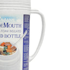 Brentwood 1.0L Wide-Mouth Glass Vacuum Insulated Food Thermos – Keeps Food Hot or Cold, Lid Doubles as a Bowl