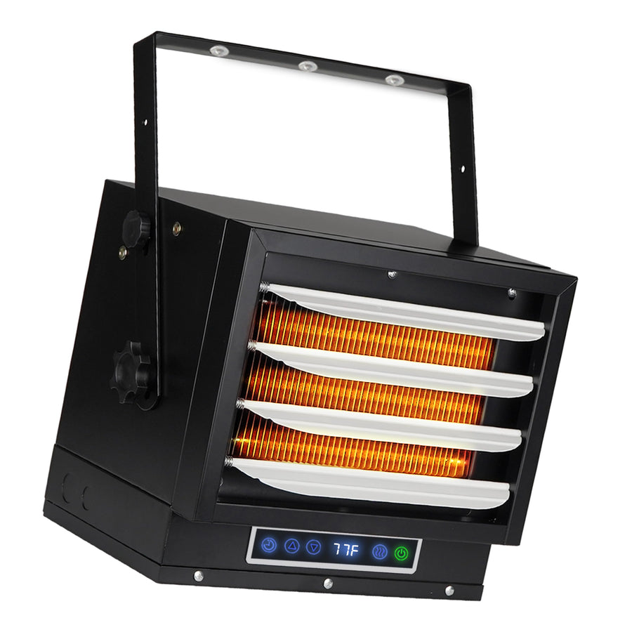 Vie Air 7500W 240V Hard-Wired Garage Heater with Remote, Matte Black