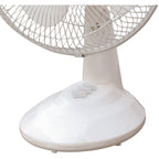 Brentwood Kool Zone F-9DW 9-Inch 2-Speed Oscillating Desk Fan - White, 40W with Adjustable Tilt Head and Carry Handle