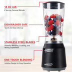 Brentwood 14 oz 180-Watt Compact Personal Blender, Black