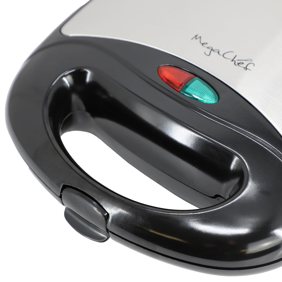 MegaChef Compact Electric Panini Press and Sandwich Maker, Black