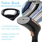 Brentwood MPI-42BK 1200W Handheld Garment Steamer with Stainless Soleplate - Black