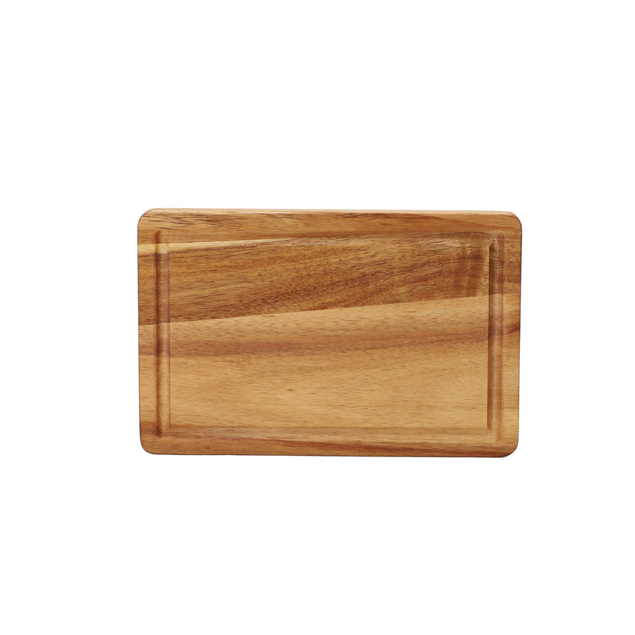 Elama MC-A106 3-Piece Acacia Wood Cutting Board Set, 15 x 10, 12 x 7.8 and 9.1 x 5.8 in, Natural, Juice Grooves, Hand Wash Only
