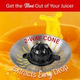 Brentwood J-28BK 200W Electric Citrus Juicer with Ergonomic Lever, Black