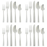 Gibson Home Hammered Stainless Steel Flatware Set, 20-Piece Service for 4, Mirror Polished, Royal Brighton