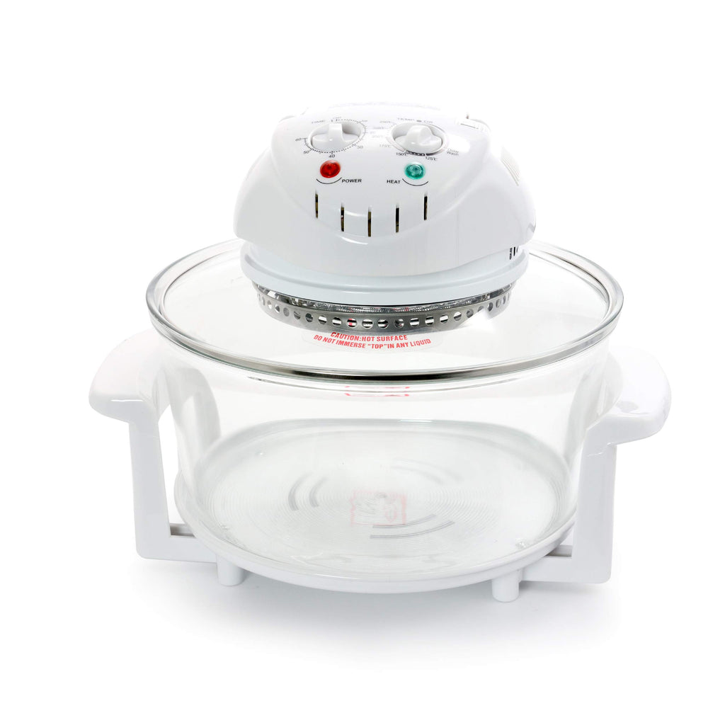 Megachef Multipurpose Halogen Oven Air Fryer – 12-Quart Countertop Convection Oven in White, Bake, Roast, Grill & Air Fry