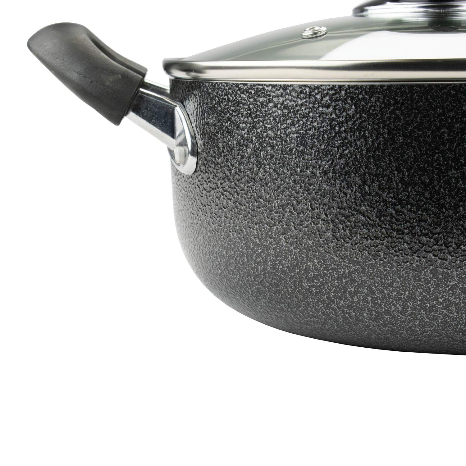 Brentwood BPS-207G 7-Piece Non-Stick Aluminum Cookware Set - Granite Finish, Fully Dishwasher Safe