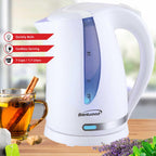 Brentwood 1.7 Liter 1100W Cordless Electric Kettle with Stainless Heating Element, White