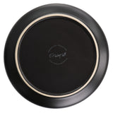 Underside of the Elama Paul matte black stoneware plate