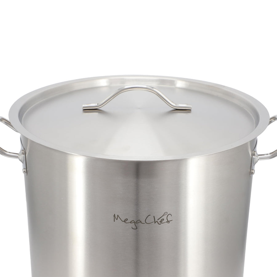 MegaChef MG-200707 52.8-Quart Stainless Steel Stock Pot with Lid