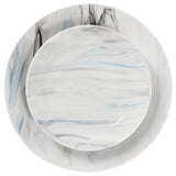 Elama Fine Marble 16-Piece Porcelain Dinnerware Set, Blue and Gray, Service for 4