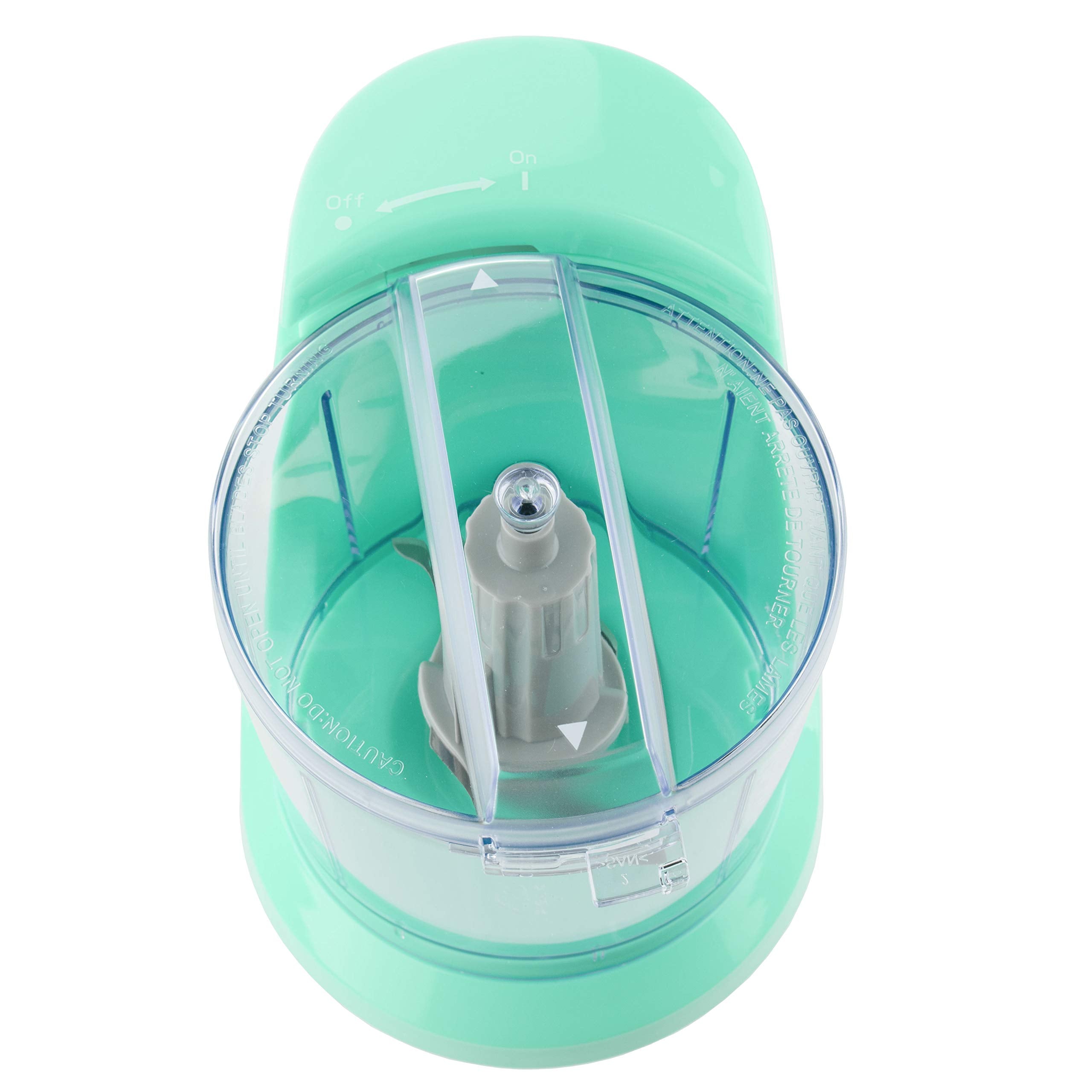 Brentwood 1.5-Cup Mini Food Chopper – 100W Compact Electric Chopper with Stainless Steel Blades (Blue)