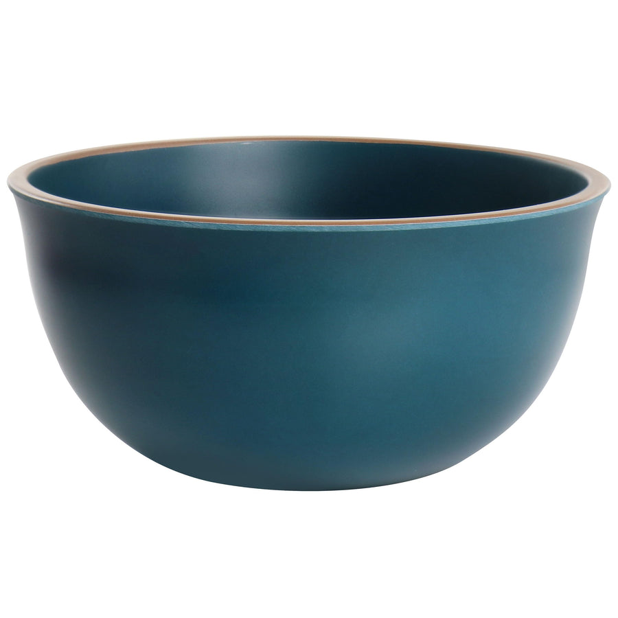Gibson Home Rockabye 4-Piece Melamine Coupe Cereal Bowl Set, Matte Teal