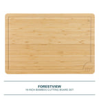 Gibson Home Forestview 18" x 12" Bamboo Cutting Board with Juice Grooves