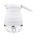 Brentwood Dual Voltage 3.3-Cup Collapsible Travel Kettle – White, 800W Silicone Folding Electric Kettle for Travel