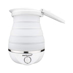 Brentwood Dual Voltage 3.3-Cup Collapsible Travel Kettle – White, 800W Silicone Folding Electric Kettle for Travel