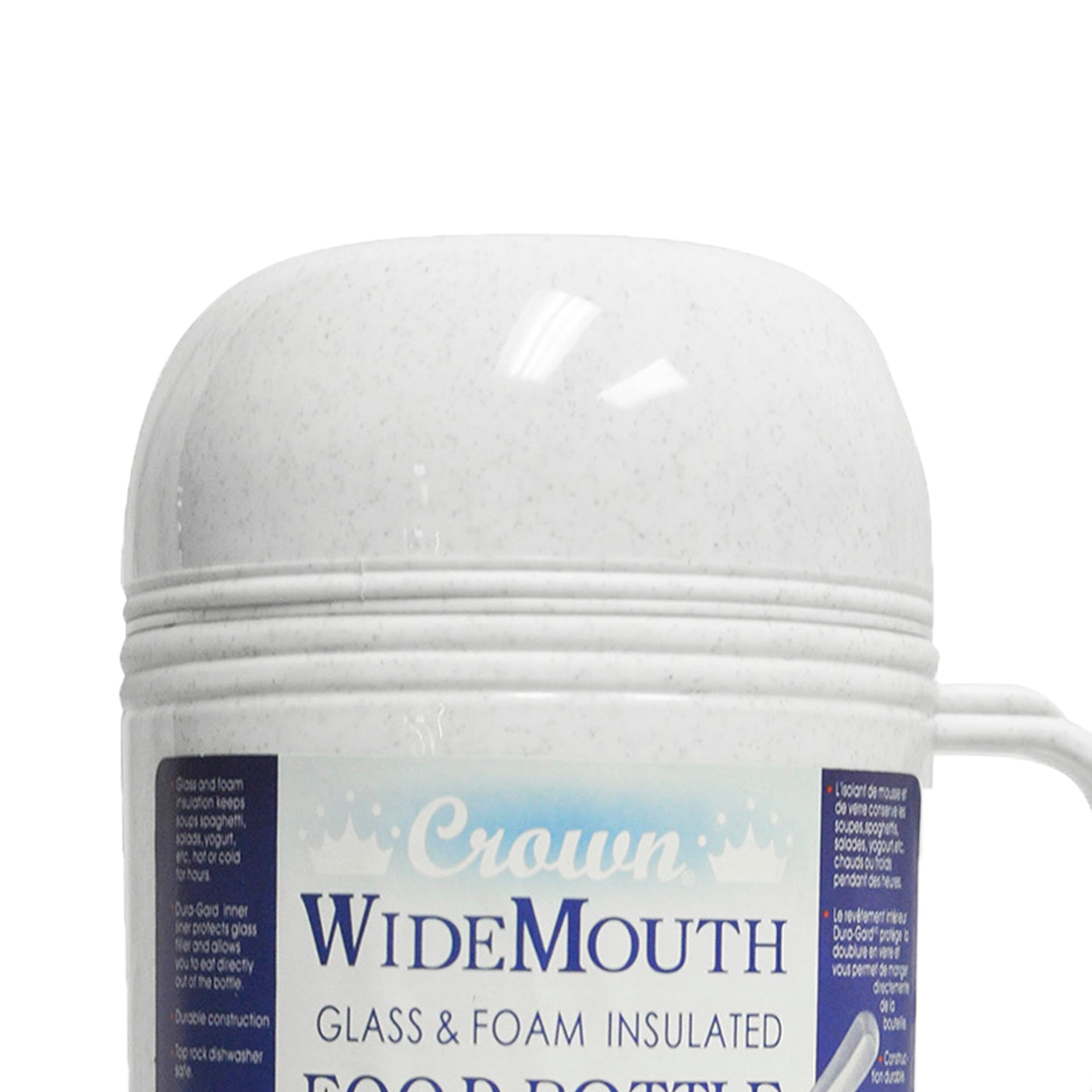 Brentwood 1.0L Wide-Mouth Glass Vacuum Insulated Food Thermos – Keeps Food Hot or Cold, Lid Doubles as a Bowl