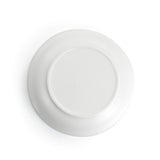 Melamine Dinnerware Set, 12-Piece Service for 4, Lightweight Potters Wheel Design, White and Light Blue, by Elama