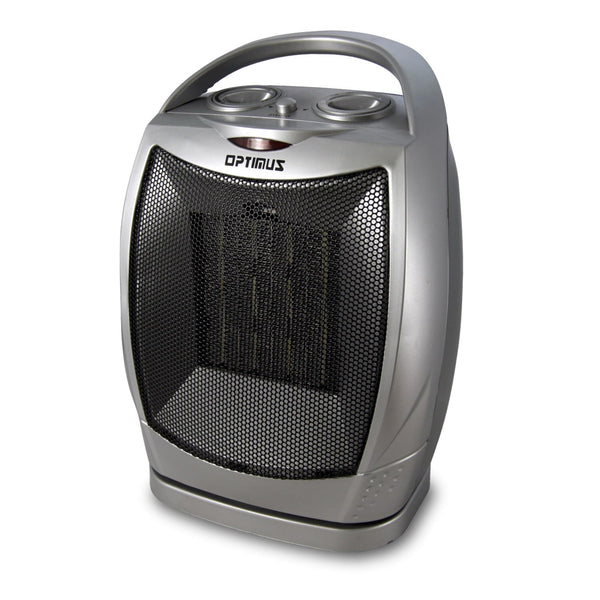 Optimus H-7247 1500W Oscillating Ceramic Heater, Silver