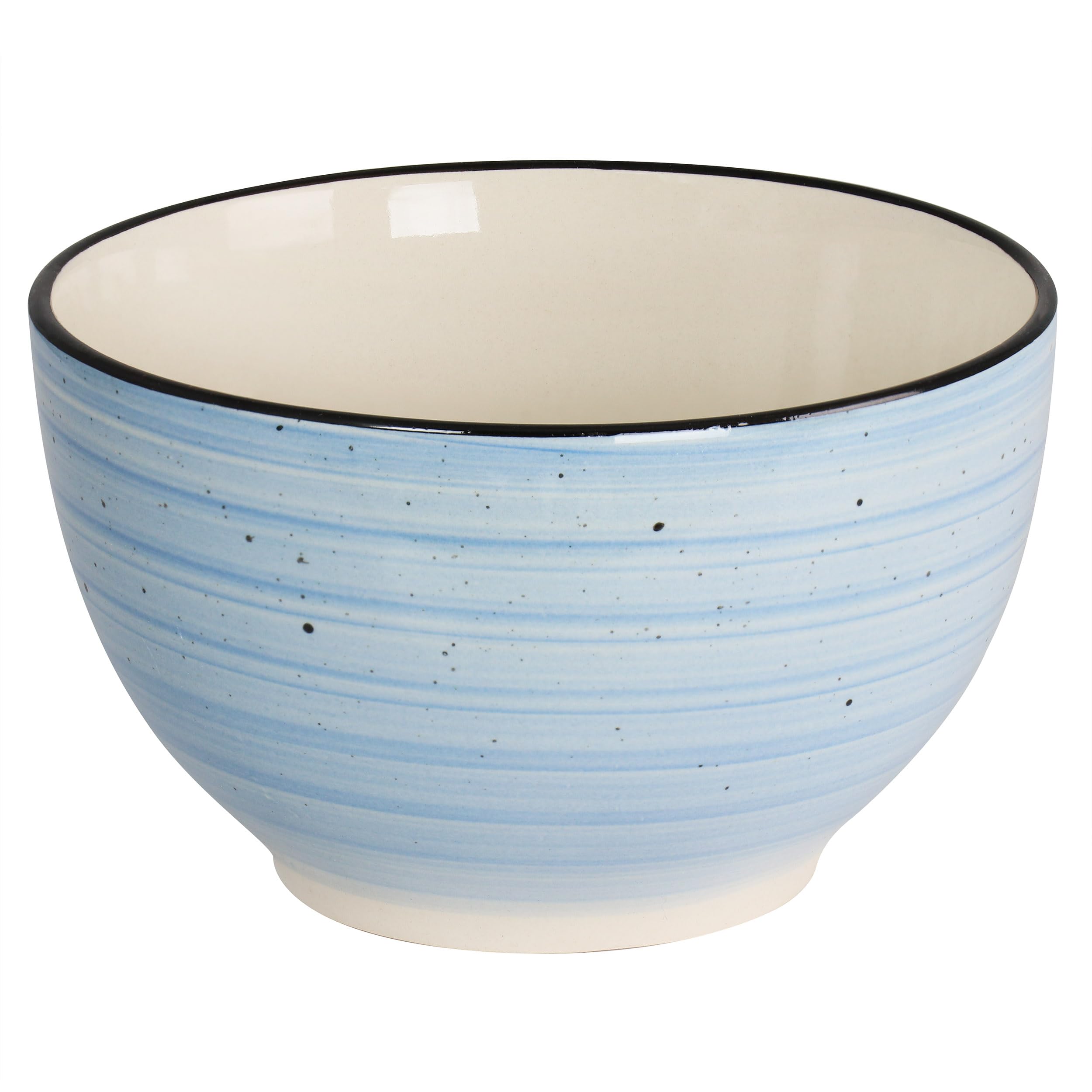 Elama Gia 24-Piece Stoneware Dinnerware Set – Light Blue Service for 6