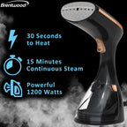 Brentwood MPI-42BK 1200W Handheld Garment Steamer with Stainless Soleplate - Black