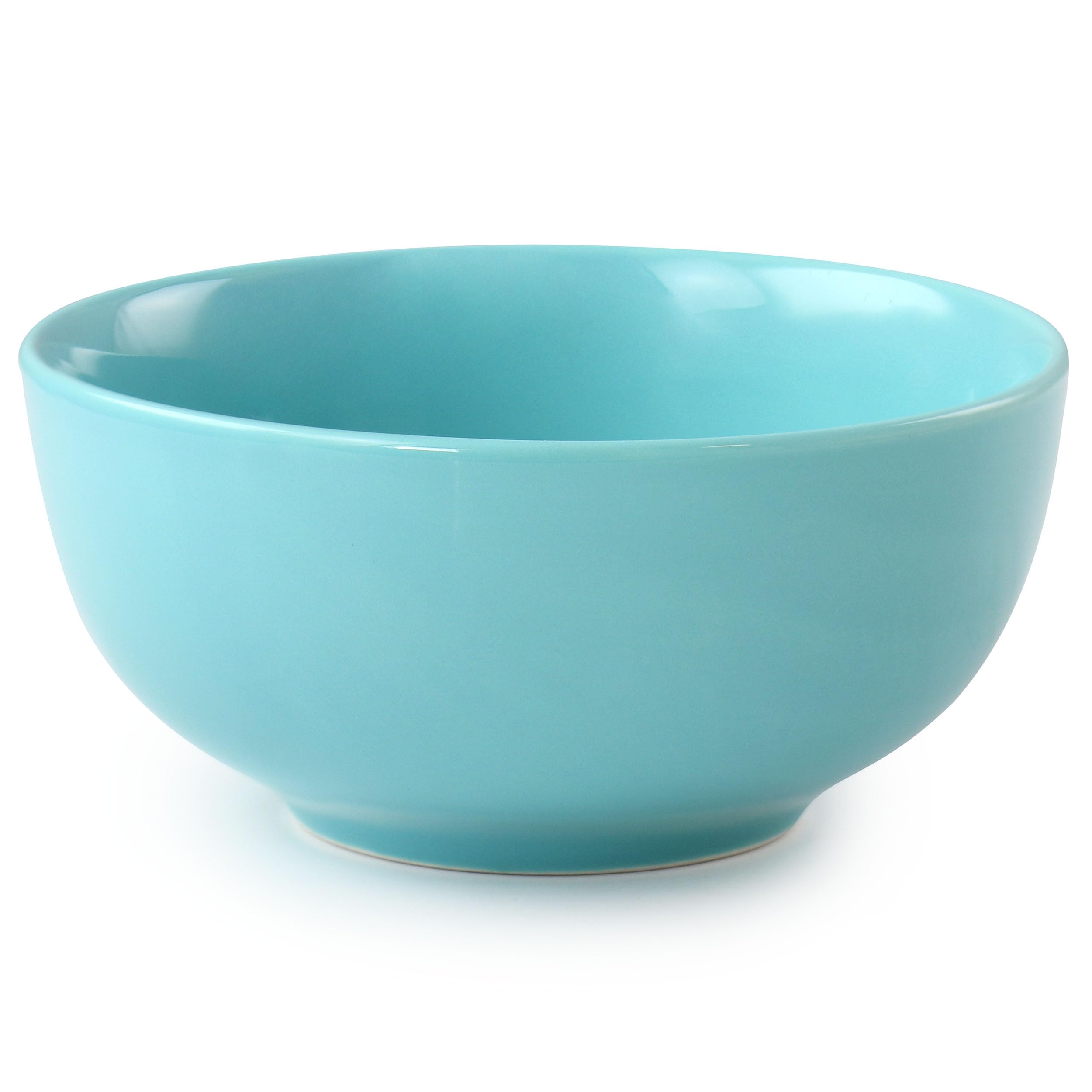 Elama Luna 18-Piece Round Porcelain Dinnerware Set – Blue Service for 6 (Dinner Plates, Salad Plates & Bowls)