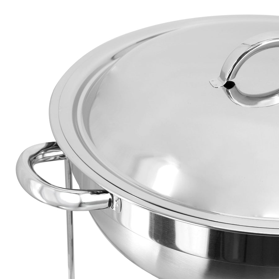MegaChef Round Stainless Steel Chafing Dish and Food Warmer, 5.3 Quart