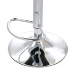 Elama Diamond Stitched Faux Leather Adjustable Bar Stool Set of 2 – Black with Chrome Swivel Base