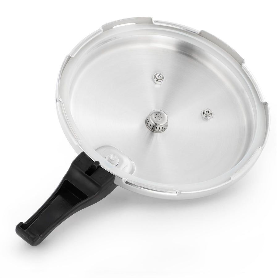 MegaChef MC-9500 9.5 Quart Aluminum Stovetop Pressure Cooker with Steamer Rack, Induction-Ready Base, Non-Electric